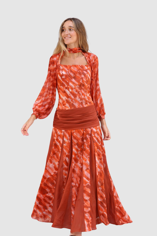 VESTIDO NINDIRÍ CON MANGAS